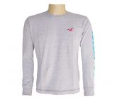 Camisa Manga Longa Hollister Cinza MOD:76969 [Réplica]