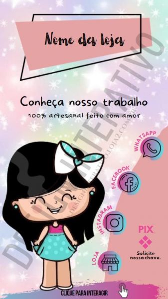 CARTÃO DIGITAL ARTESÃ - MENINA