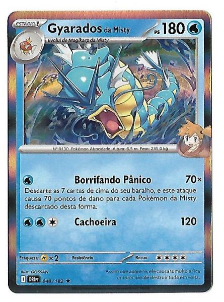 Pokemon Gyarados da Misty Holofoil Escarlate e Violeta Rivais Predestinados