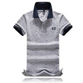 Praça Casual manga curta impressão Polos Masculina #01624809