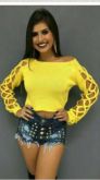 ♡ Blusa Arrastão Cropped Manga Longa
