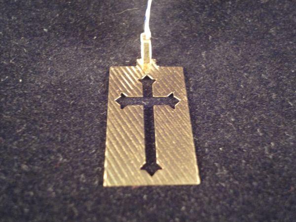 Pingente Cruz chapa ouro 18k