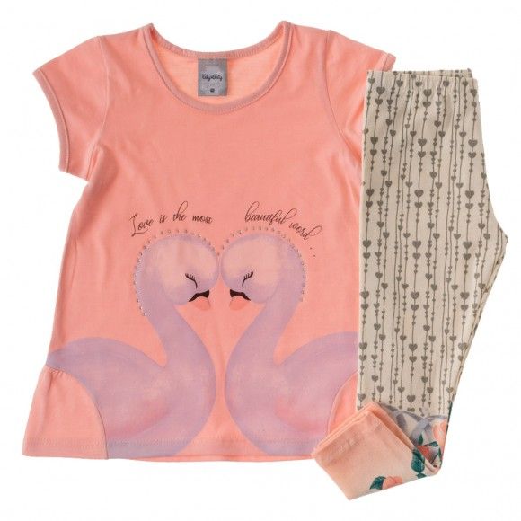 CONJUNTO INFANTIL 2 PÇS CISNE  - KELY KETY