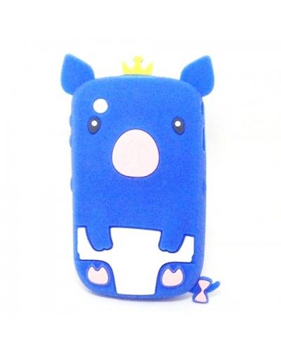 CAPA PORQUINHO REI PARA BLACKBERRY CURVE 8520- AZUL