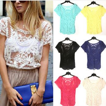 Blusa Guipir Rendada Cód J