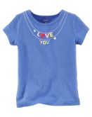 FB0916- Carter's Camiseta Love You Azul 12M (09-12meses)