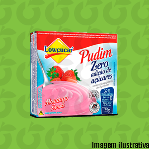 Pudim de Morango Zero Açúcar 30 Gramas Lowçúcar