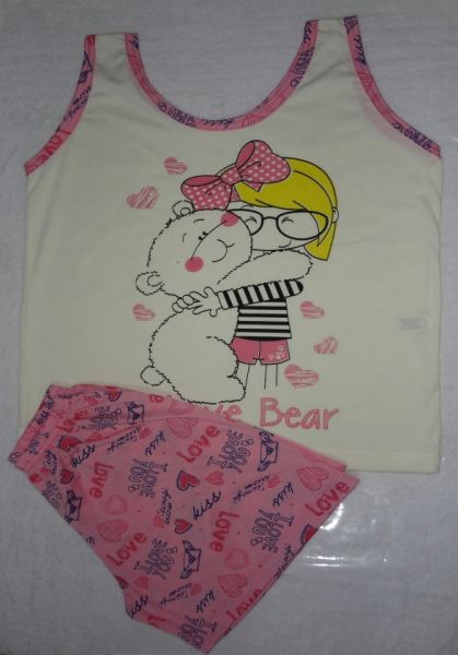 Pijama regata com shorts estampado