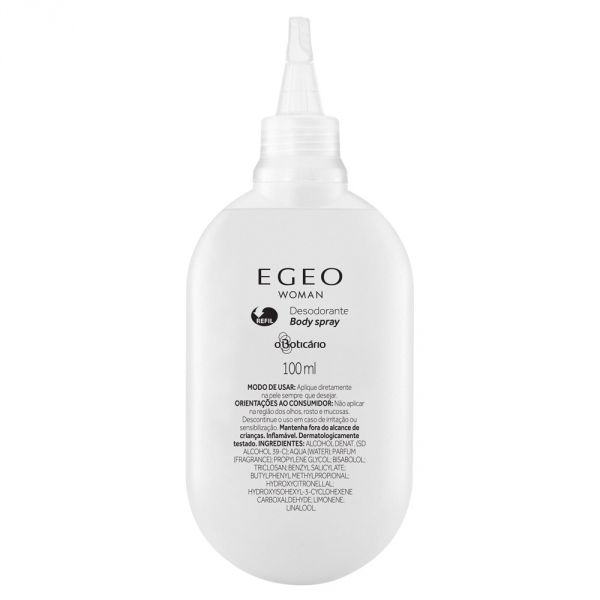 REFIL EGEO WOMAN DEDODORANTE SPRAY, 100ML