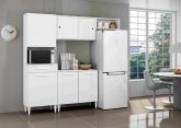 Cozinha Compacta com Balcao Isabelle Branco Txt Aramoveis