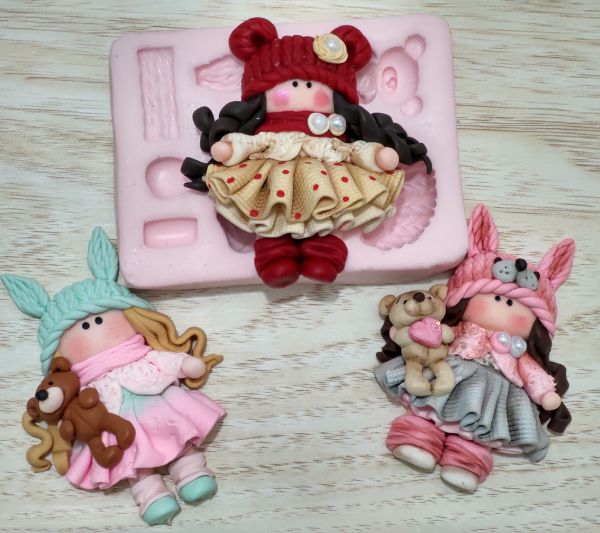 Molde de silicone boneca russa