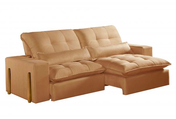 Estofado Retratil Reclinavel Itaoca.Fitipaldi 210 2x80 Terracota 20 Idealle