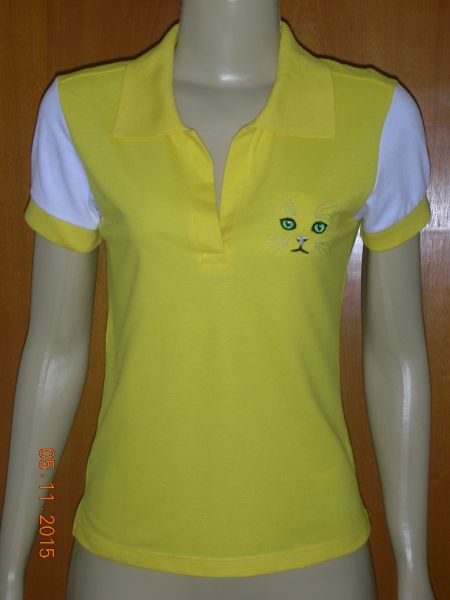 Camiseta Polo Piquet Ecológico Amarela
