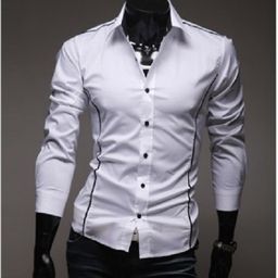 Moda Luxo: Slim Fit Manga Longa. Frete Grátis.