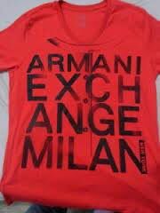 camiseta Armani Exchange vermelha