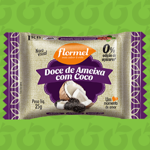 Doce de Ameixa com Coco Zero Açúcar zero glúten e zero lactose 25 Gramas FlorMel