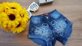 Shorts  Jeans Bordado