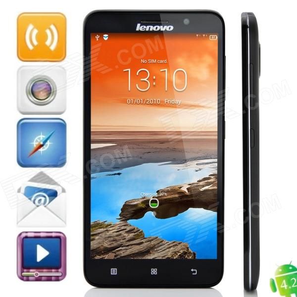 Lenovo A850+ MTK6592 Octa-Core Android 4.2.2 WCDMA Bar telefone com 5.5" QHD, Multi linguagem , FM,