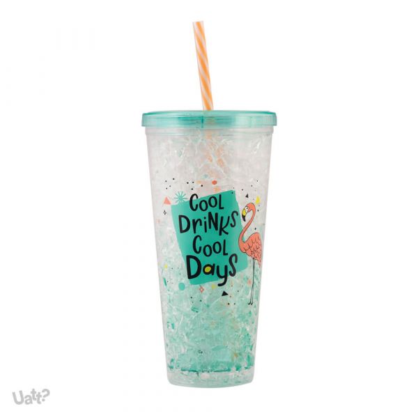 COPO CANUDO TERMICO ICE GEL - COOL DRINKS, COOL DAYS