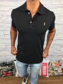 Polo Ralph Lauren - Preta com cavalo colorido      REF. PRL03