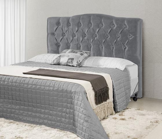 Cabeceira Casal Qebec 140 Corino Marrom SR Cabec