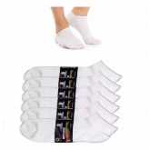 Kit 6 Pares Meia Branca Soquete - Num 38-44 Unissex