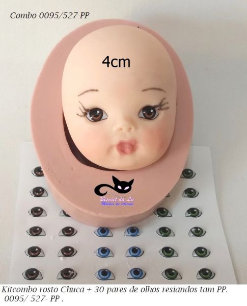 Kit COMBO boneca Chuca + 30 p olhos res. 527 tam PP
