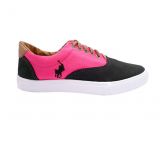 Tênis Polo Ralph Lauren Vaugh Preto e Rosa