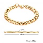 Pulseira, Bracelete de pulso aço metal jóias clássico 8.5 polegada/ FRETE GRÁTIS