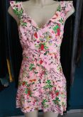Vestido floral em viscose