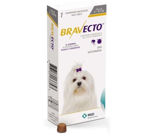 Bravecto 112,5mg Cães de 2 a 4,5kg