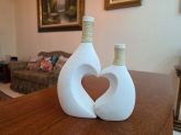 Kit Vaso De Cerâmica Em Forma De Coração 20x25cm