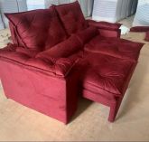 Estofado Retr Recl Saquarema 200 2x100 Vermelho 18 Diviminas