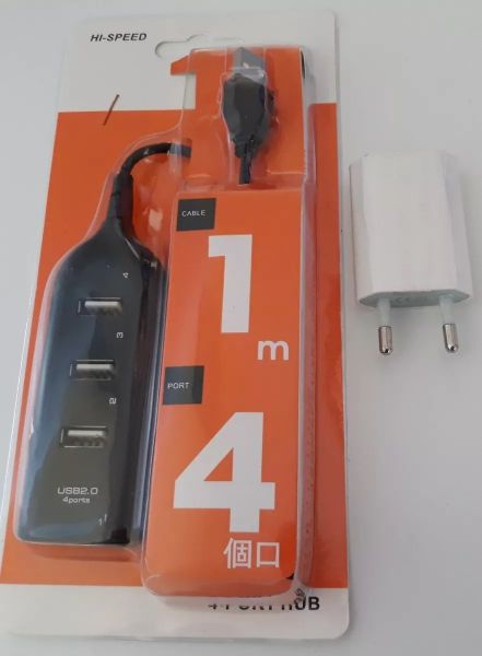 Extensão Usb 2.0/1.1 Hub 4 Portas High Speed Com Adaptador
