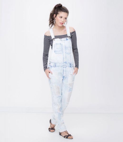 Macacão Jeans Longo