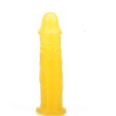 Pênis Realístico colorido sem escroto 17,5X3,8 - AMARELO