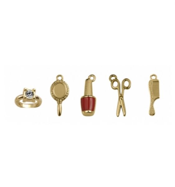 Kit de Pingentes Dourado Salão (5 peças)
