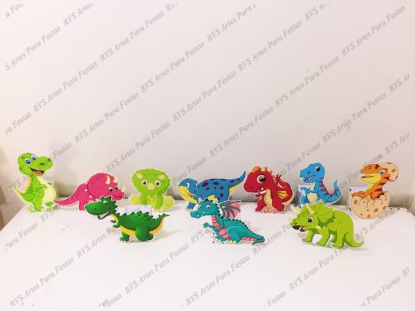 10 Centros de mesa - Dinossauro cute