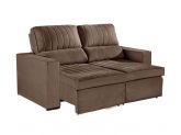 Estofado Retr Recl New Napoli Vel Marrom Inca 17 Idealle