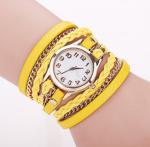 Relogio pulseira Amarelo