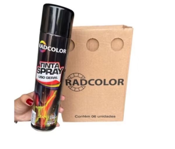 TINTA SPRAY ACRÍLICA RADCOLOR PRETO BRILHANTE