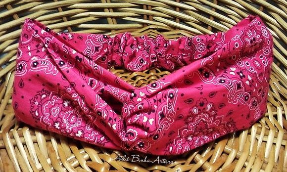 Faixa Turbante Estampa Rosa/Bandana