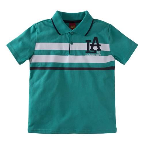 Camisa pólo com listras