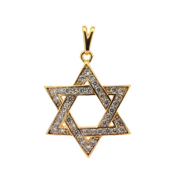 PINGENTE SEMIJOIA ESTRELA DE DAVI CRAVEJADO ZIRCÔNIAS