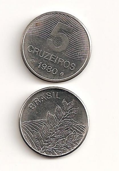 V349 - 5 cruzeiro 1980 - café