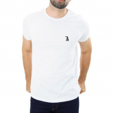 Camiseta básica gola redonda lisa branca