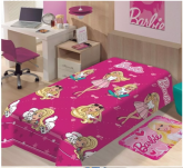 Cobertor Jolitex Ternille Manta Soft Solteiro Barbie Fashion cod A002