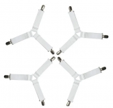 z - 04 Prendedores de elástico Triplo  para lençóis