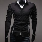 Moda Luxo: Slim Fit Manga Longa. Frete Grátis.