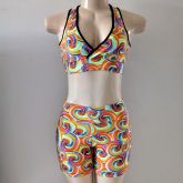 Conjunto Fitness Top + Bermuda Estampados
